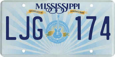 MS license plate LJG174