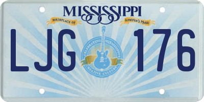 MS license plate LJG176