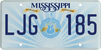 MS license plate LJG185