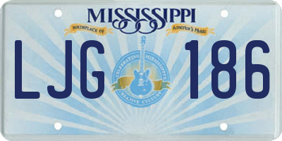 MS license plate LJG186