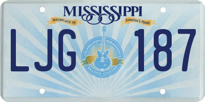 MS license plate LJG187