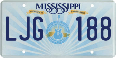 MS license plate LJG188