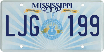 MS license plate LJG199