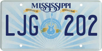 MS license plate LJG202