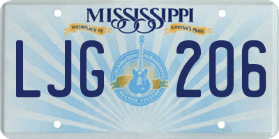 MS license plate LJG206