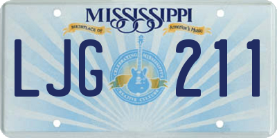 MS license plate LJG211