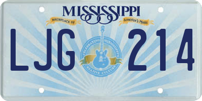 MS license plate LJG214