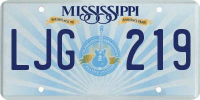MS license plate LJG219