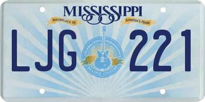 MS license plate LJG221