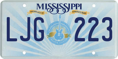MS license plate LJG223