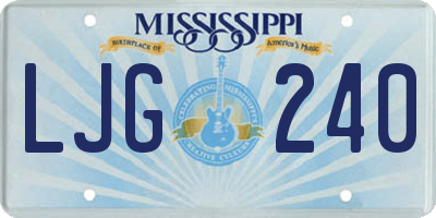 MS license plate LJG240