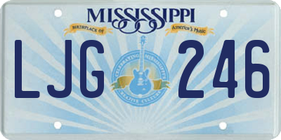 MS license plate LJG246