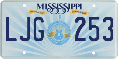MS license plate LJG253