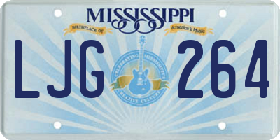MS license plate LJG264