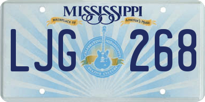 MS license plate LJG268