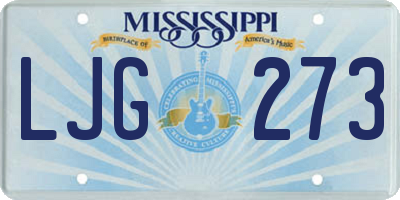 MS license plate LJG273