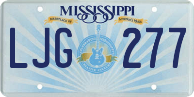 MS license plate LJG277