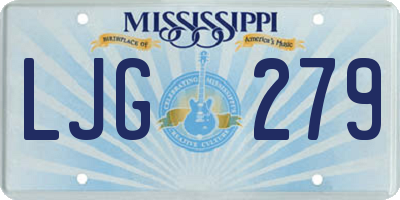 MS license plate LJG279