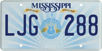 MS license plate LJG288