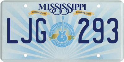 MS license plate LJG293