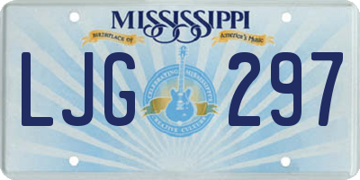 MS license plate LJG297