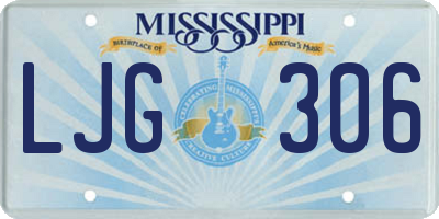 MS license plate LJG306