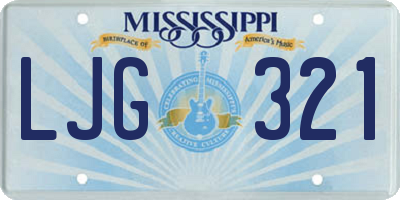 MS license plate LJG321
