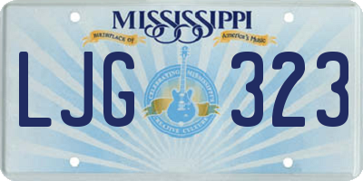 MS license plate LJG323
