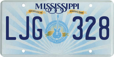 MS license plate LJG328