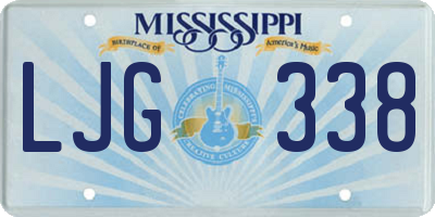 MS license plate LJG338