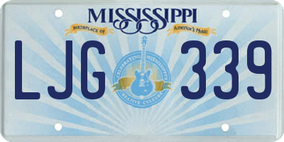 MS license plate LJG339