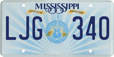 MS license plate LJG340