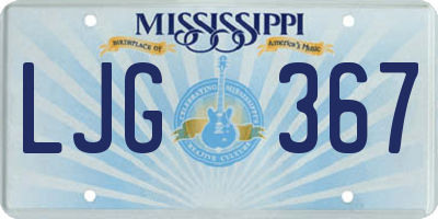 MS license plate LJG367