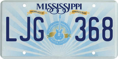 MS license plate LJG368