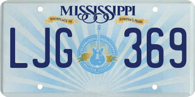 MS license plate LJG369