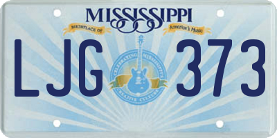 MS license plate LJG373