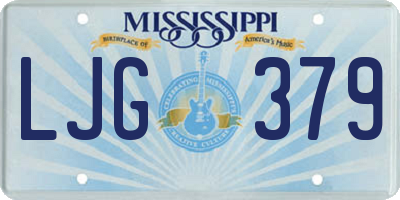 MS license plate LJG379