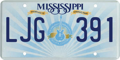 MS license plate LJG391