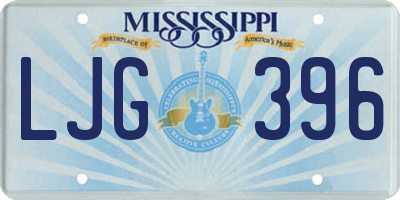 MS license plate LJG396