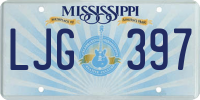 MS license plate LJG397