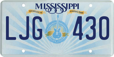 MS license plate LJG430