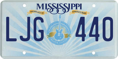 MS license plate LJG440