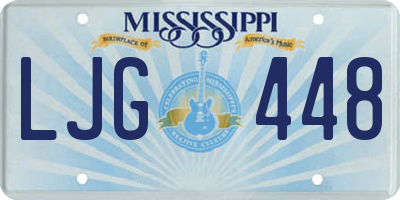 MS license plate LJG448