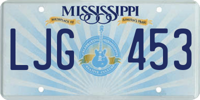 MS license plate LJG453