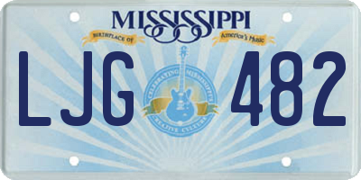 MS license plate LJG482