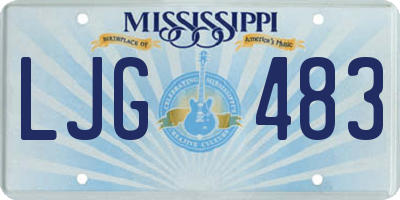 MS license plate LJG483