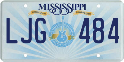 MS license plate LJG484