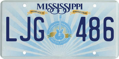 MS license plate LJG486