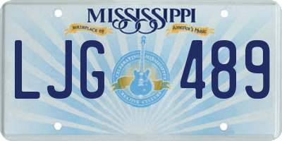 MS license plate LJG489