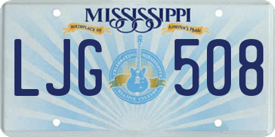 MS license plate LJG508